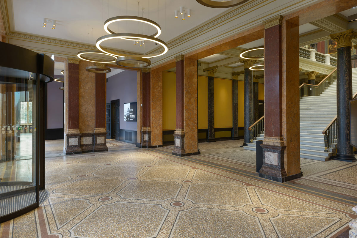 Der Terrazzoboden im Foyer der Hamburger Kunsthalle