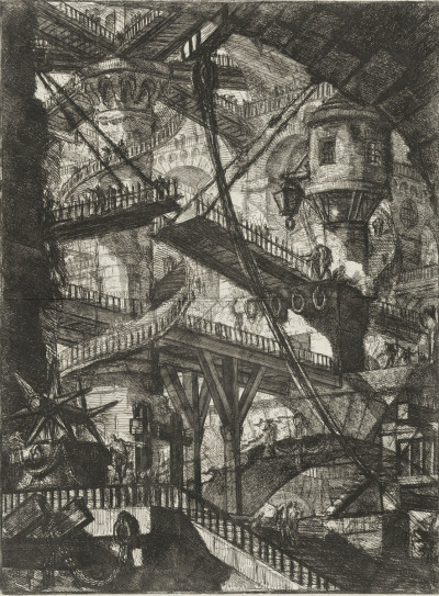 Piranesis »Carceri«-Blättern, hier die »Zugbrücke«, um 1835 (Erstdruck 1761)