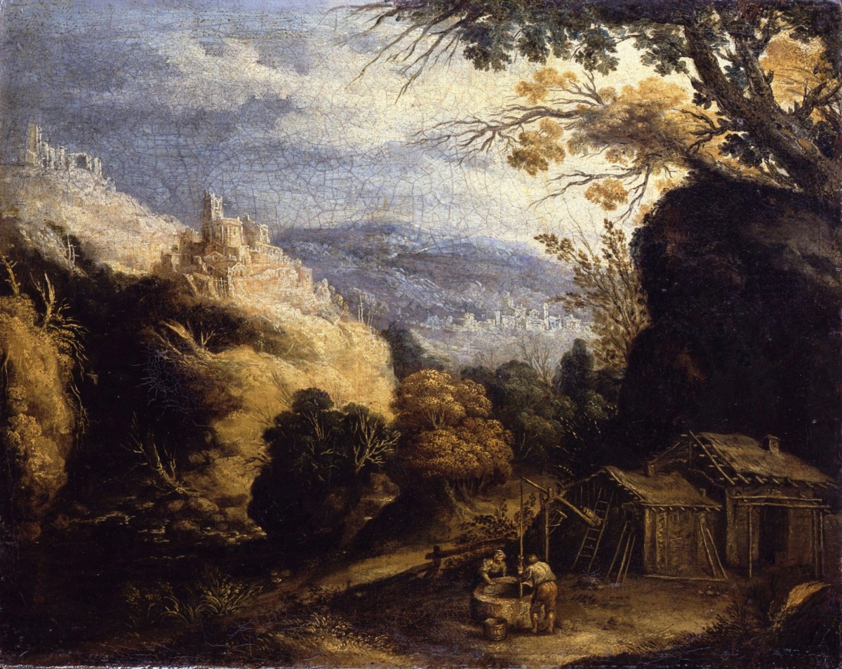 Antonio de Pereda y Salgado: Bergige Landschaft mit Ziehbrunnen, um 1650, © Staatliche Museen zu Berlin, Gemäldegalerie (Foto: Jörg P. Anders)