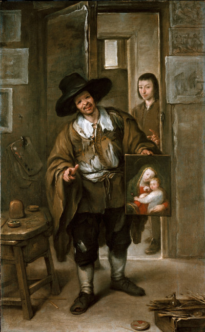 José Antolínez: Atelierszene (Der Bildhändler), um 1670, © Bayerische Staatsgemäldesammlungen München - Alte Pinakothek)