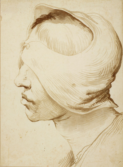Jusepe de Ribera: Kopf mit Verband, ca. 1630, © Staatliche Museen zu Berlin, Kupferstichkabinett (Foto: Volker-H. Schneider)
