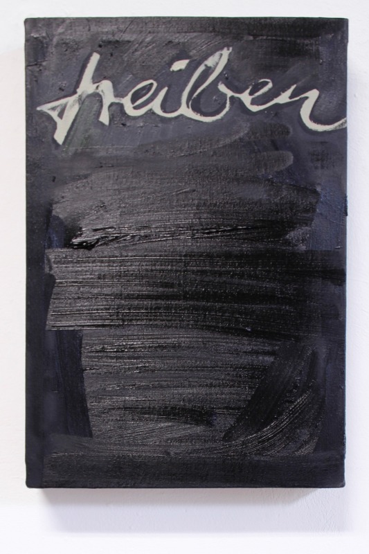 Tina Oelker „Treiben“, 2014, Öl auf Leinwand, 45 x 30 x 5 cm