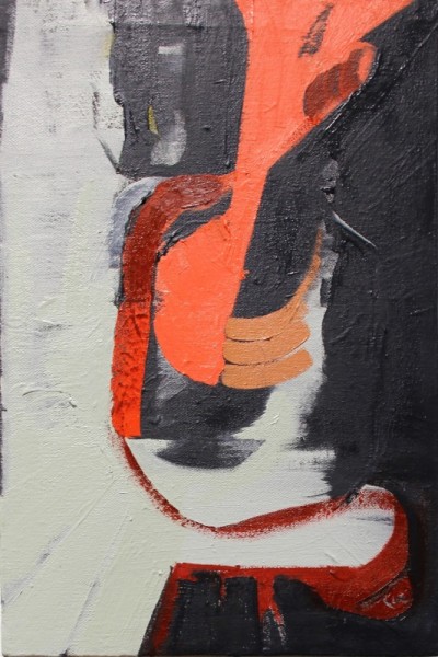 Tina Oelker „POALES N° 8“ 2015, Öl auf Leinwand, 45 x 30 x 5 cm