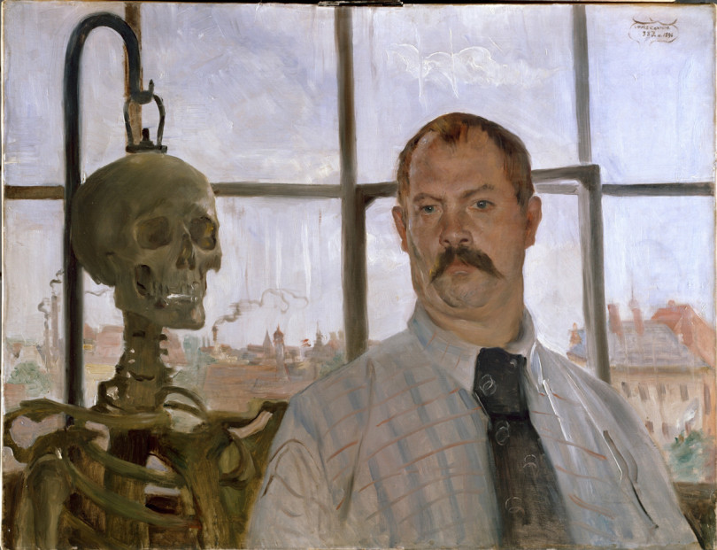 Lovis Corinth, Selbstbildnis mit Skelett, 1896 (Foto: Städtische Galerie im Lenbachhaus und Kunstbau, München)