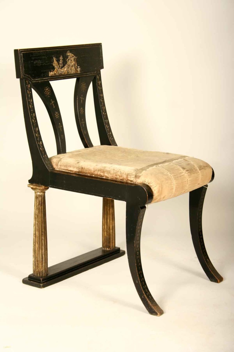 Stuhl für einen römischen Wohnraum, Entwurf Emanuel von Seidl