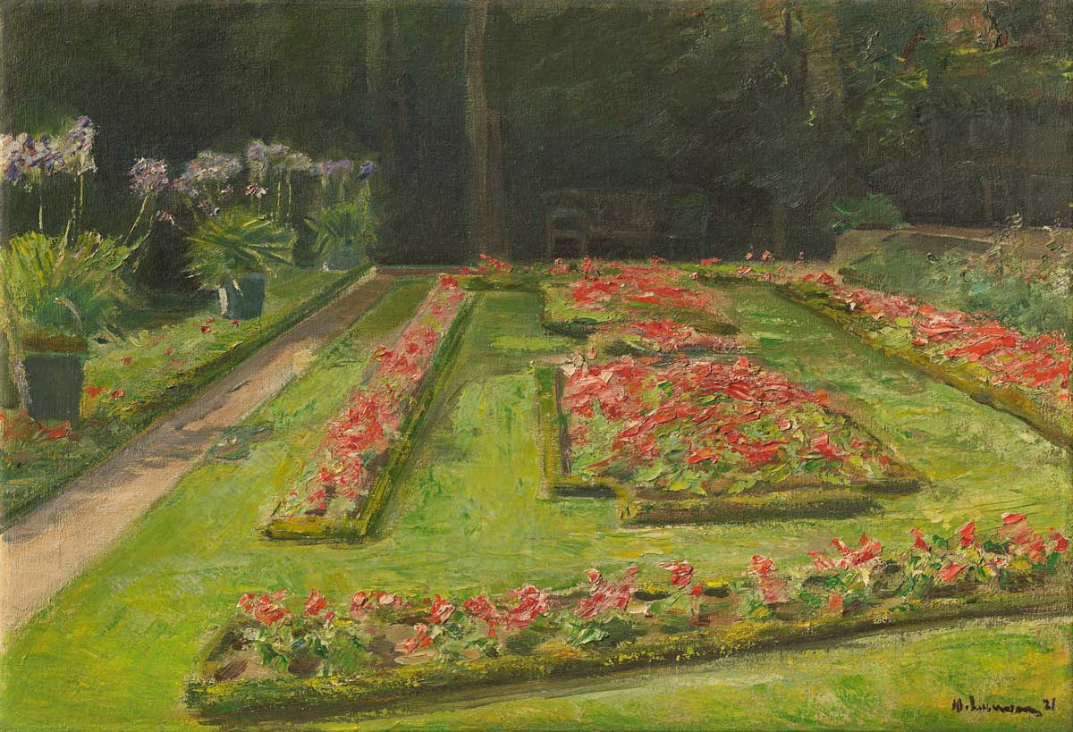 Max Liebermann: Die Blumenterrassen im Wannseegarten nach Süden, 1921, Privatsammlung