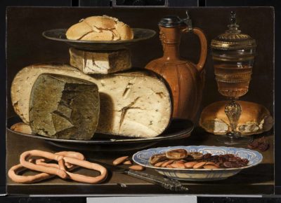 Die Ausstellung »Slow Food« im Mauritshuis präsentiert ab März Stillleben wie Clara Peeters’ »Stillleben mit Käse, Mandeln und Brezeln«, ca. 1615 (Foto: Mauritshuis, Den Haag)
