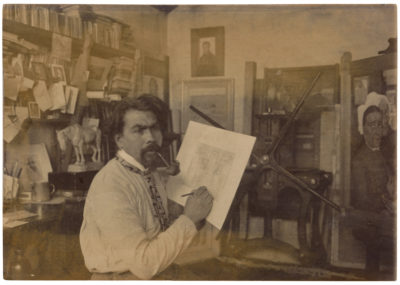 Der Künstler in seinem Amdsterdamer Atelier, um 1904 (Foto: Sammlung Gemeentemuseum Den Haas)
