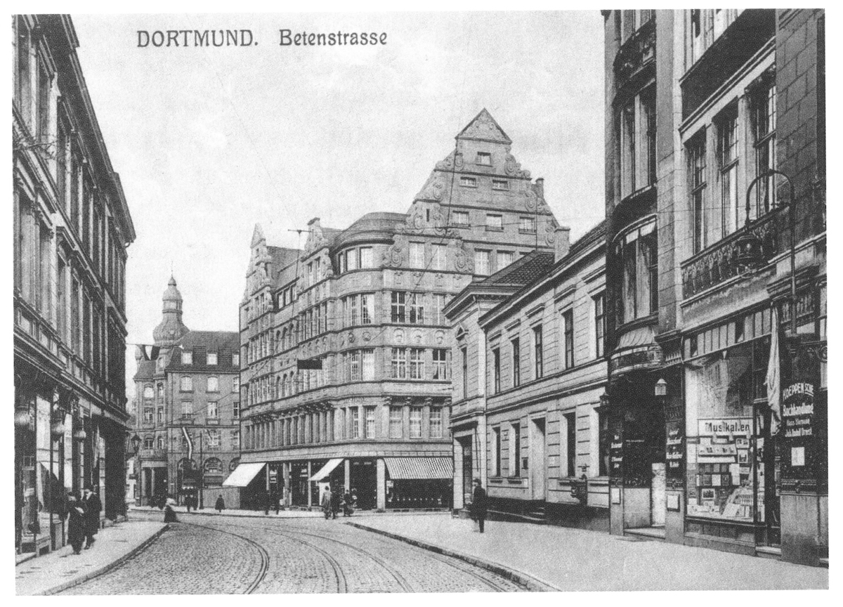 Blick in die Betenstraße 1918 mit dem neuen Geschäftshaus der Kunsthandlung, (Foto: Galerie Utermann)