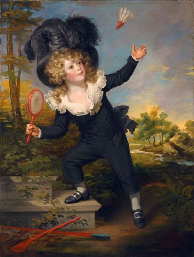 William Beechey (1753-1839), Porträt des Kenneth Dixon beim Federballspiel, Öl/Lwd., 135 x 100cm (Foto: The Matthiesen-Gallery, London)