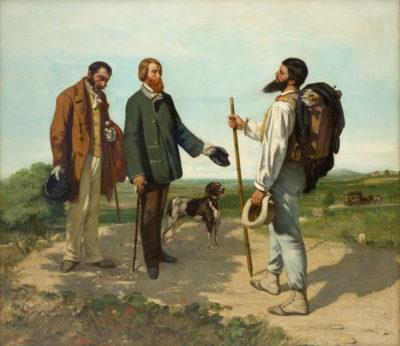 Gustave Courbet Die Begegnung oder Bonjour Monsieur Courbet, 1854 Öl auf Leinwand, 132 x 150,5 cm Musée Fabre, Montpellier © Musée Fabre de Montpellier Méditerranée / Frédéric Jaulmes