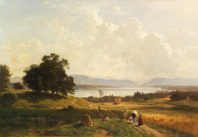 Adolf Heinrich Lier, Der Starnberger See von Pöcking aus gesehen, 1856/1863, Taxe 15.000 Euro, Foto: Ketterer