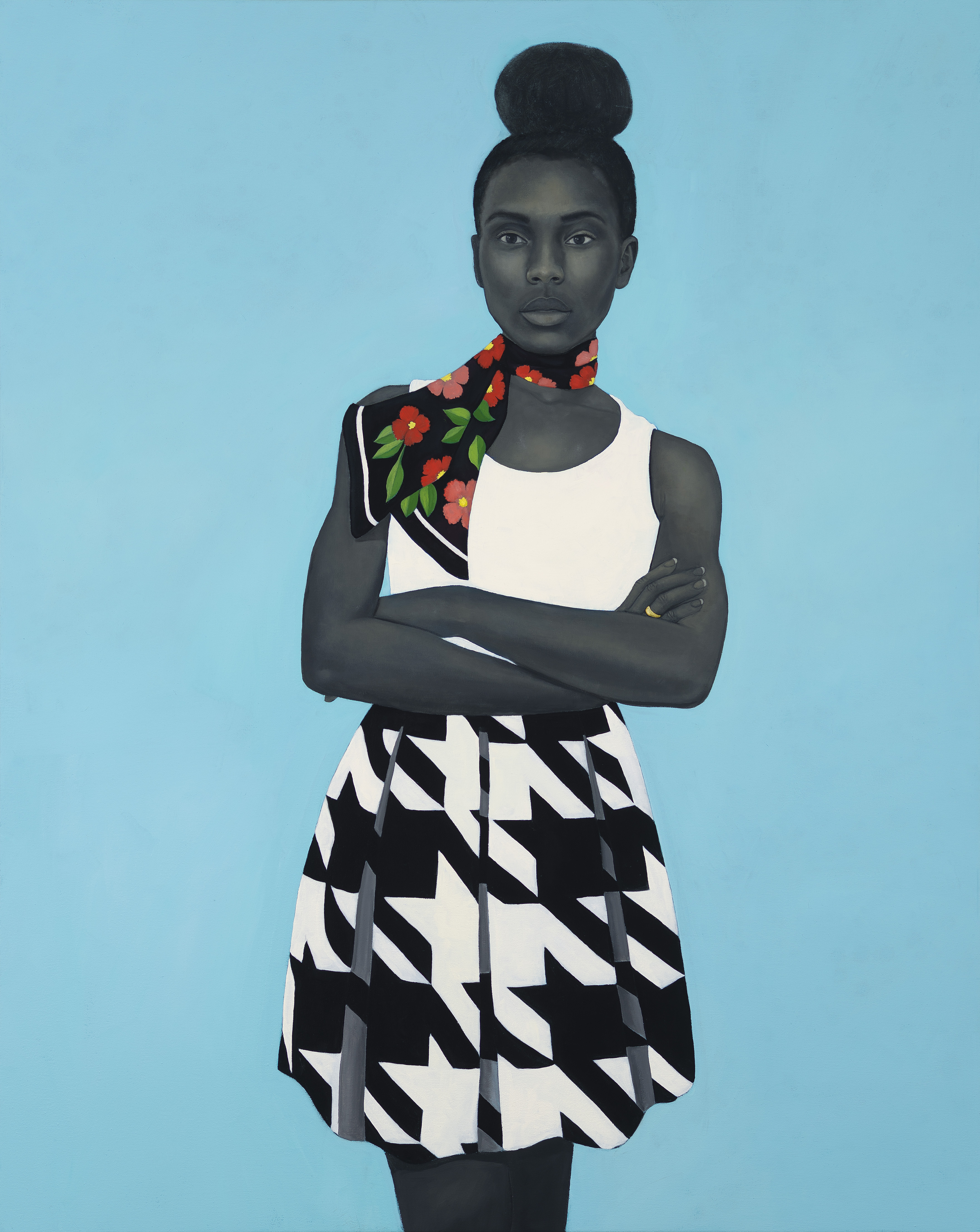 Amy Sherald, A clear unspoken granted magic, 2017. Oil on canvas, 54 × 43 inches. Collection of Denise and Gary Gardner. Courtesy the artist and Monique Meloche Gallery, Chicago