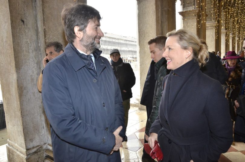 Kulturminister Dario Franceschini und Petra Schaefer. Foto: Sebastiano Casellati