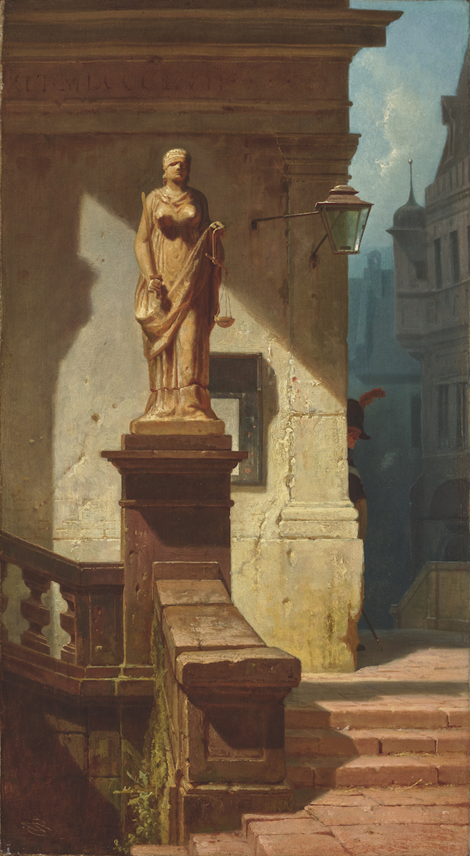Carl Spitzweg, „Justitia“, 1857, Abbildung: Christian Mitko/NEUMEISTER