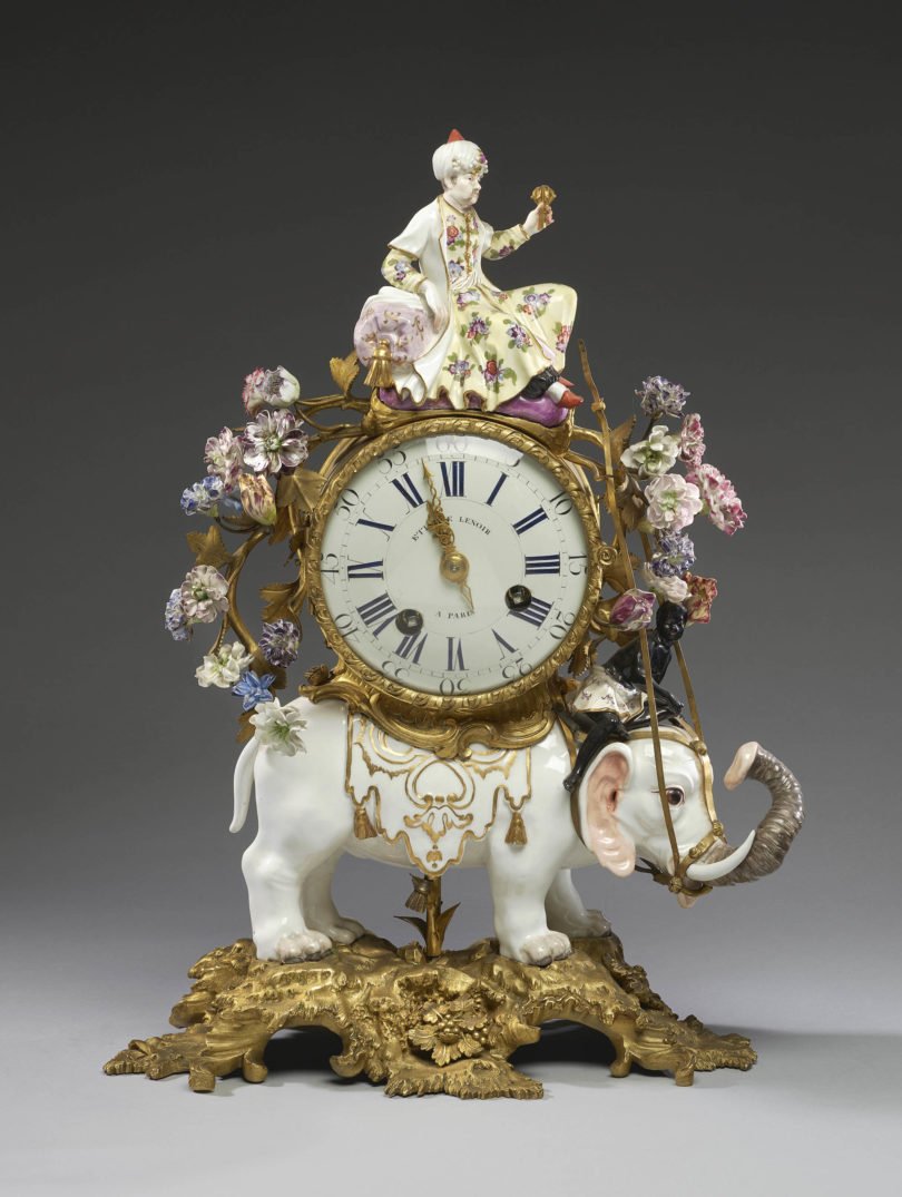 Meissen Porzellan Uhr Chantilly