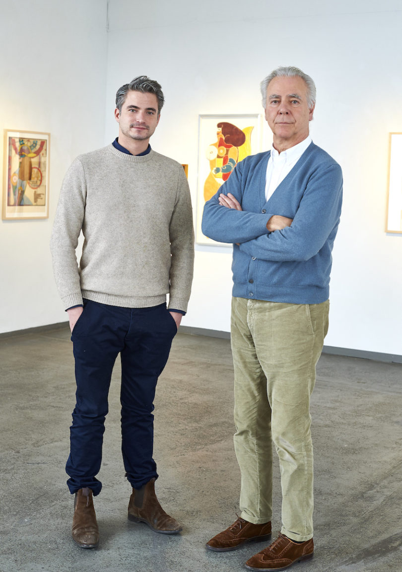 Thomas Levy mit seinem Sohn und Nachfolger, dem Galeristen Alexander Levy