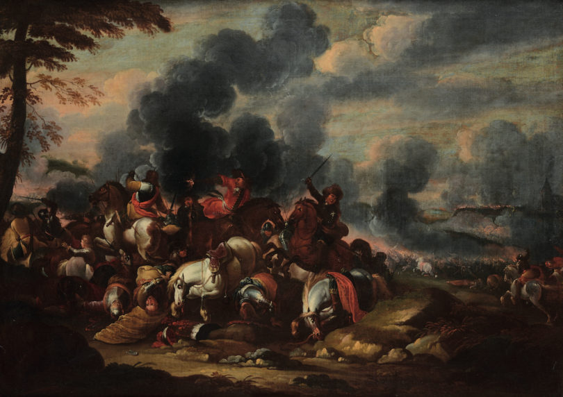 Mit einem letzten Gebot von 4200 Euro wurde Georg Philipp I Rugendas’ „Kavallerie-Gefecht“ im Dezember 2020 bei Cambi in Genua knapp unter Taxe abgegeben. © Cambi Casa D’Aste