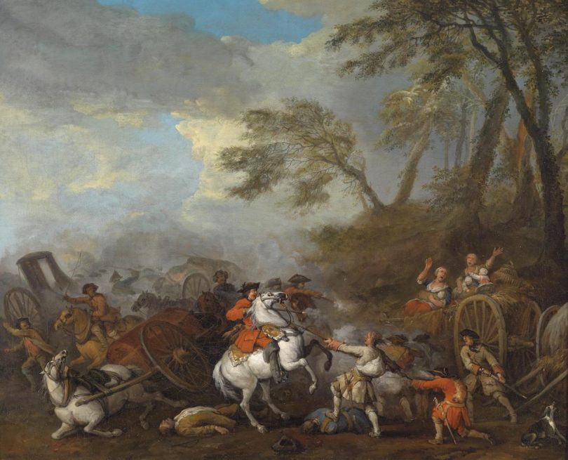 9000 Euro erzielte das Dorotheum im April 2012 für „Ein Kavallerie-Scharmützel“ von Georg Philipp I Rugendas, wobei die Taxe um 50 Prozent verbessert wurde. © Dorotheum, Wien
