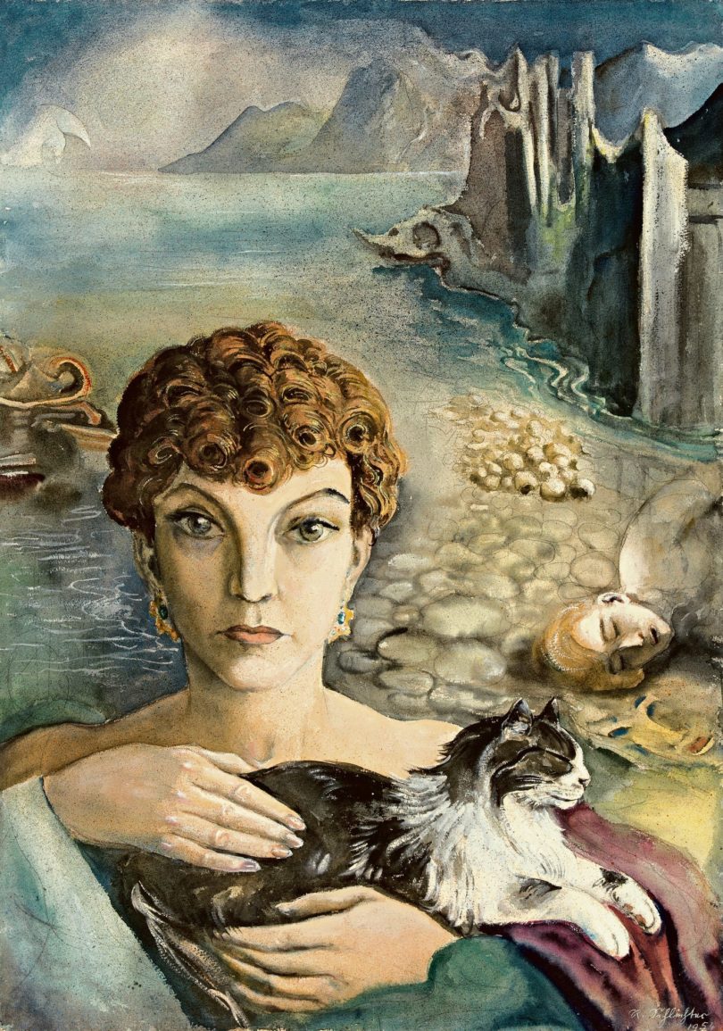 Rudolf Schlichter, Speedy mit Katze, Irene Lehr Auktion