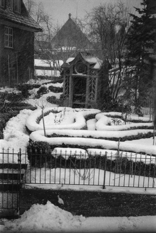 Adolf Dietrich Nachbarsgärtchen im Schnee Fotografie