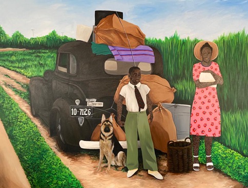 Rückblick Moderne und zeitgenössische Malerei, Hamid Nii Nortey, Galerie Kandlhofer, Wien