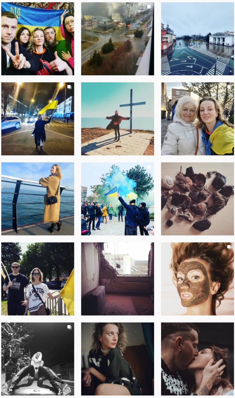 Instagram-Account Diana Berg Mariupol Ukraine