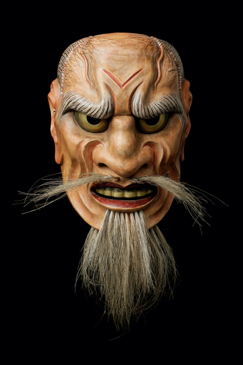 Nō-Maske gealterte Gottheit Samurai Museum Berlin
