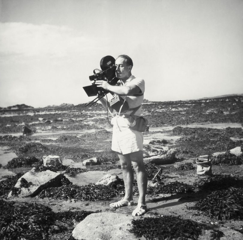 Geneviève Hamons Fotografie von Jean Painlevé mit Cameflex-Kamera 1958