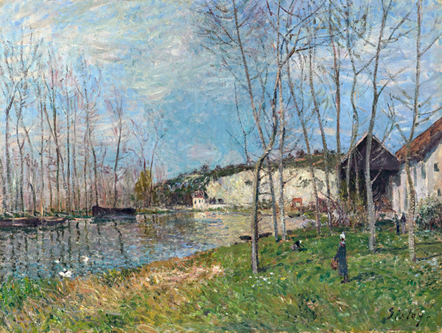 Alfred Sisley Frühling am Ufer der Loing