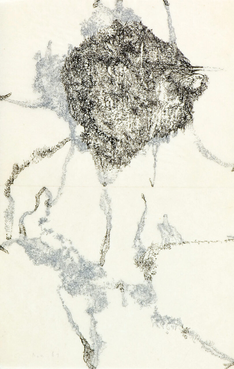 Erster versuchender doppelseitiger Schreibakt Carlfriedrich Claus