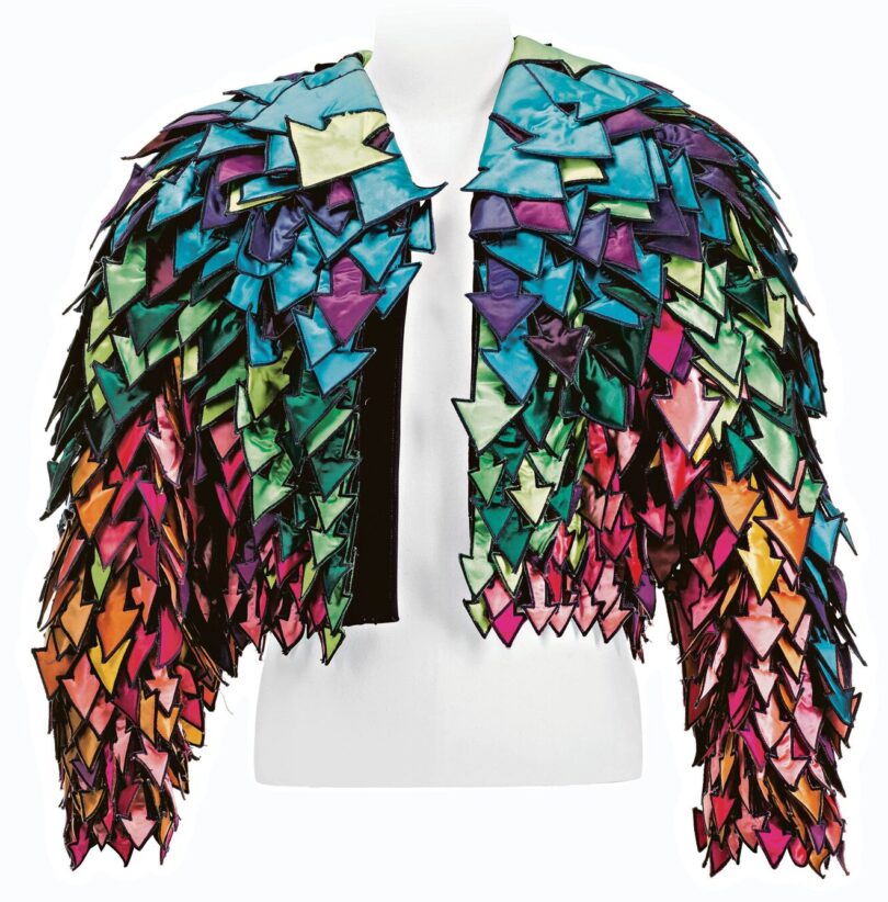 Freddie Mercury regenbogenfarbene Jacke mit Satinpfeilen