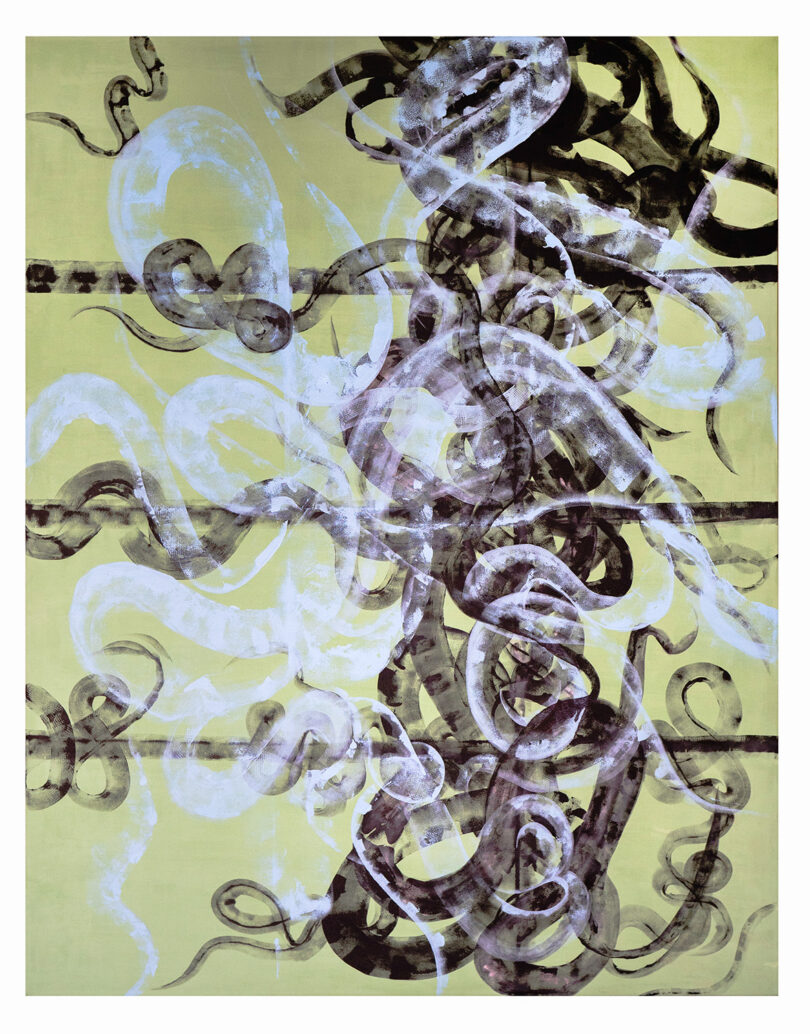 Sharon Stone liebt es, schnelle Entscheidungen zu treffen und hat auch deshalb eine künstlerische Vorliebe für Acryl, hier ihr Gemälde „Ghosts