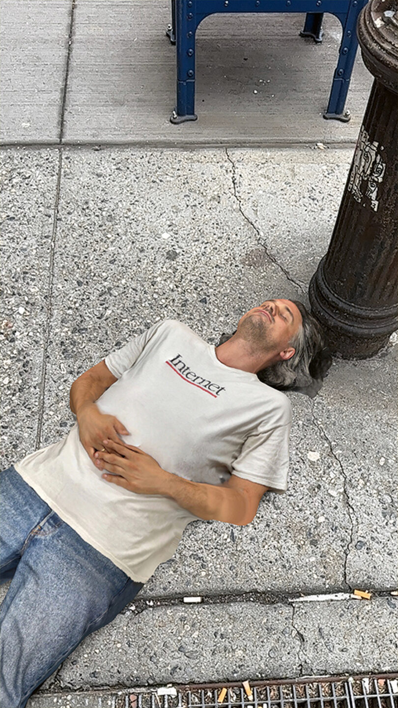 Die AR-App „Napster“ versetzt den Künstler virtuell in den Kurzschlaf. © Courtesy of the artist and Office Impart