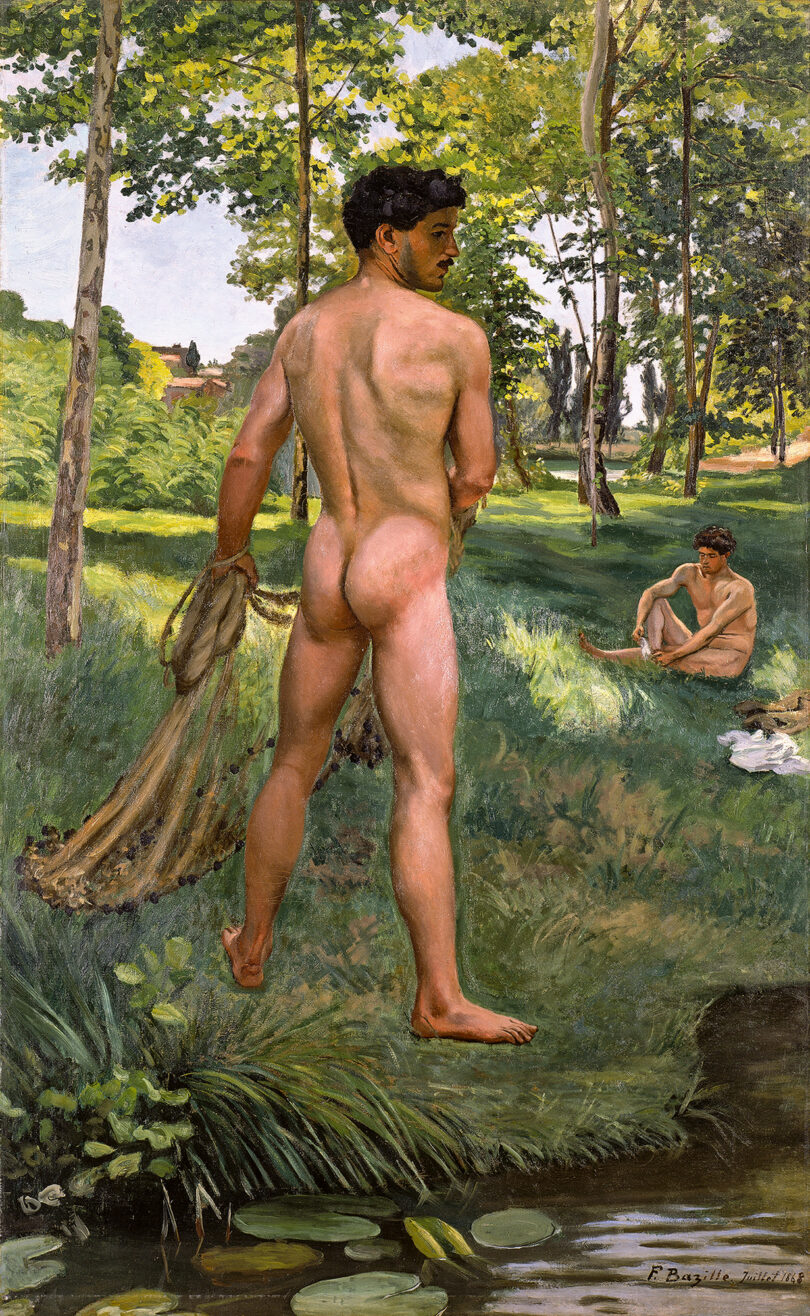 Welchen Fang erhofft sich Frédéric Bazilles „Fischer mit Netz“ aus dem Jahr 1868? © Arp Museum Bahnhof Rolandseck/Sammlung Rau für UNICEF