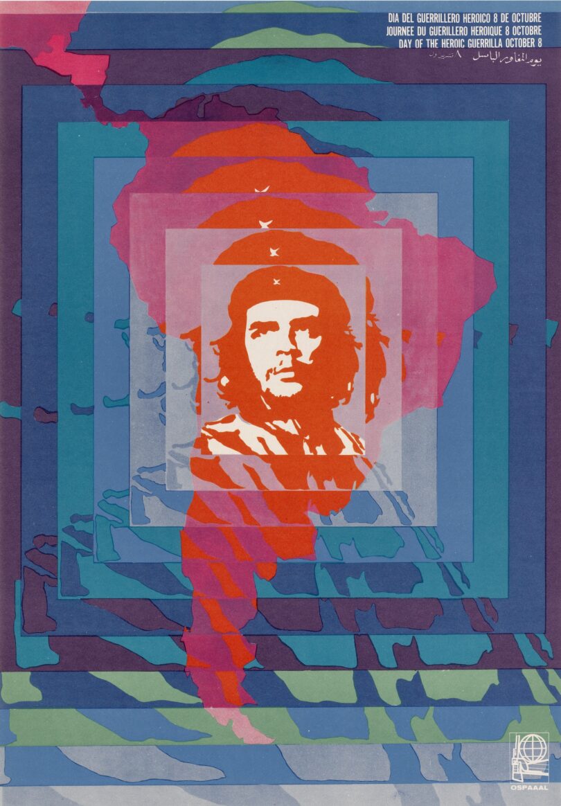 Sein Porträt wurde zur Ikone: Den Tod des Revolutionsführers Che Guevara 1967 verarbeitete die Kubanerin Elena Serrano im Jahr darauf mit ihrer Lithografie „Dia del Guerrillero Heroico 8 de Octubre“