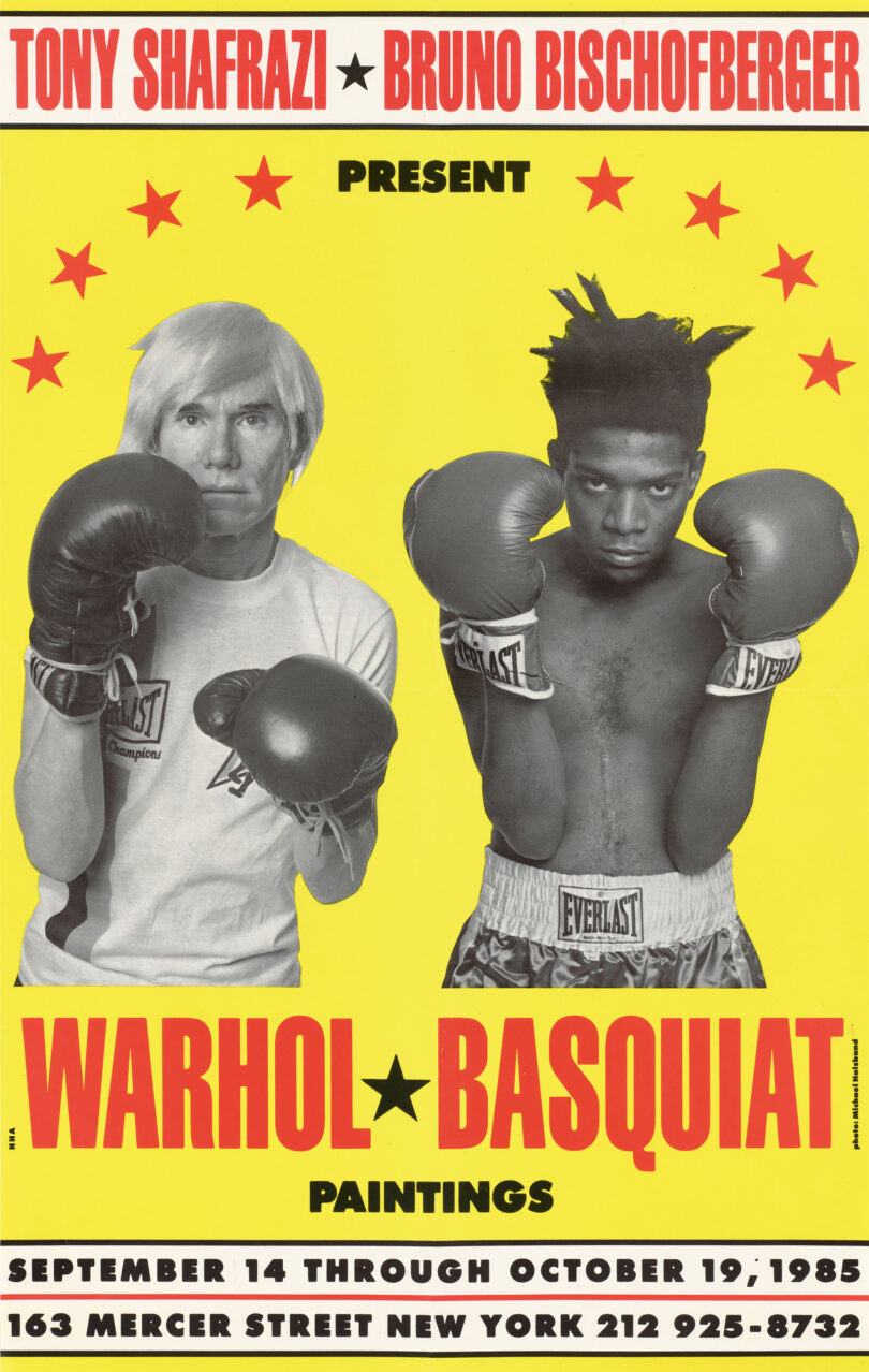 Plakat „Tony Shafrazi & Bruno Bischofberger present Warhol & Basquiat Paintings, 1985“