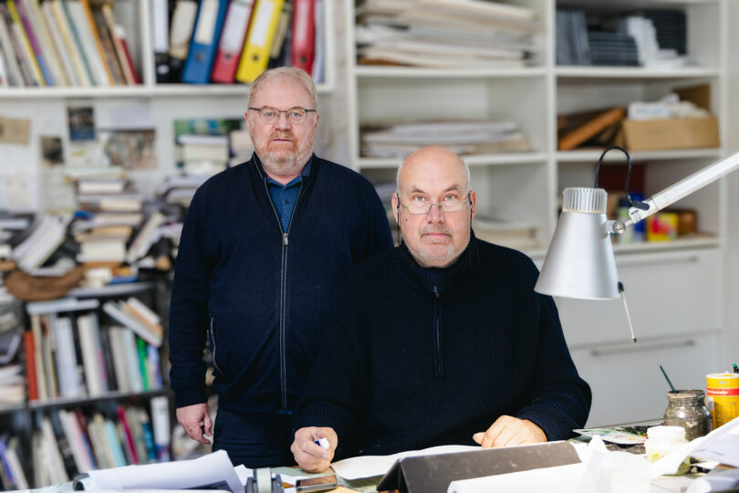 Achim Greser und Heribert Lenz im gemeinsamen Atelier, 2024