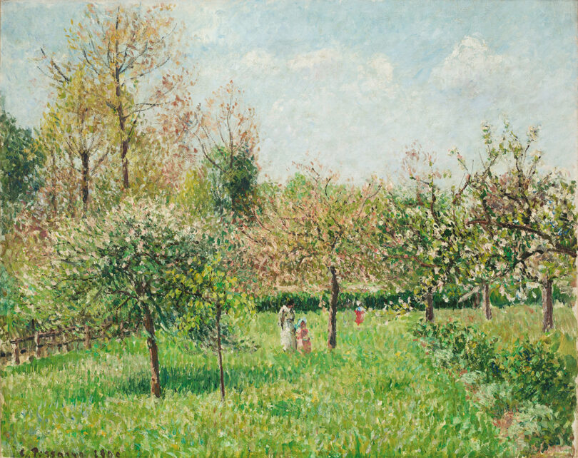 Pissarro, Blühende Pflaumenbäume, Éragny“, 1894
