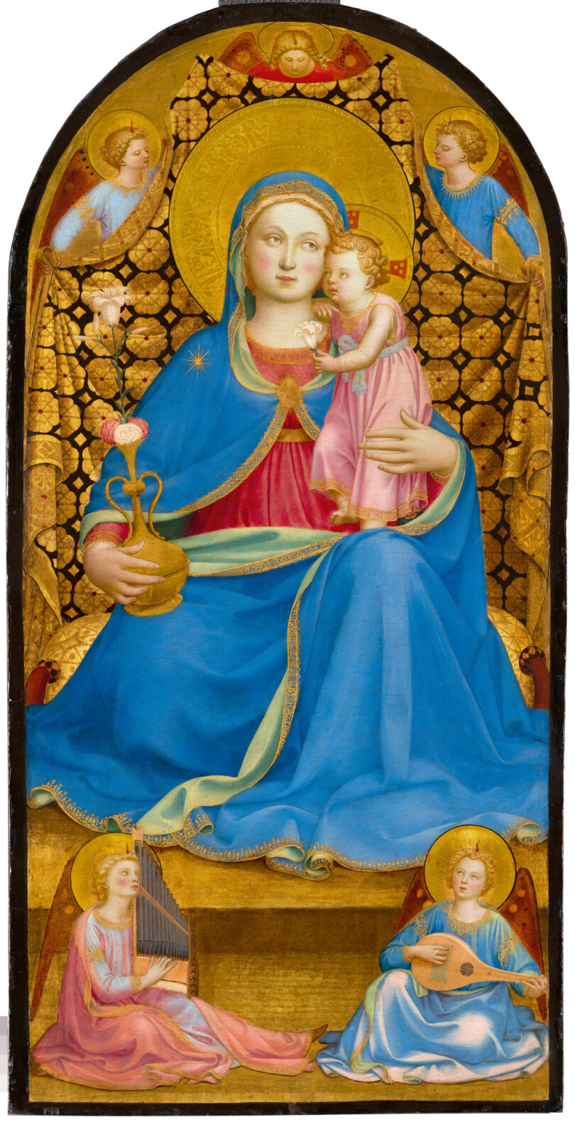 Einer der vielen Höhepunkte in der Fra-Angelico-Schau: die Madonna der Demut mit Christuskind und Engeln