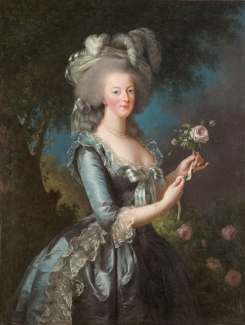 Die junge Königin, gemalt mit einer Rose im Jahr 1783 von Élisabeth Vigée Le Brun.