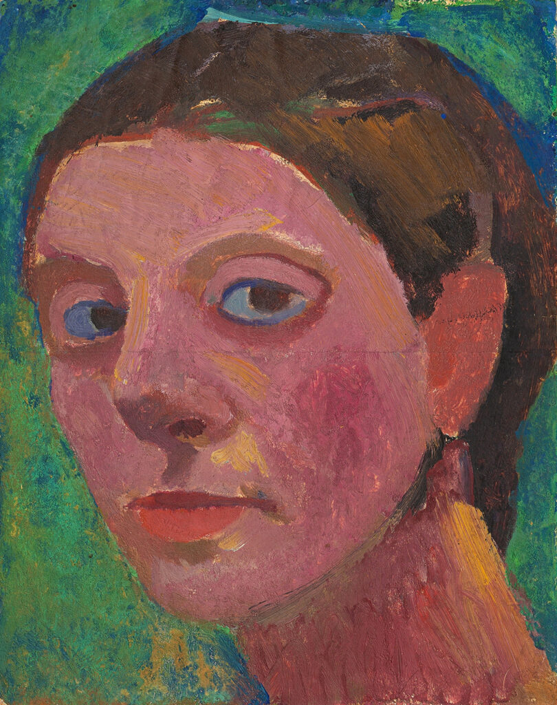 Paula Modersohn-Beckers „Selbstbildnis nach halblinks“.