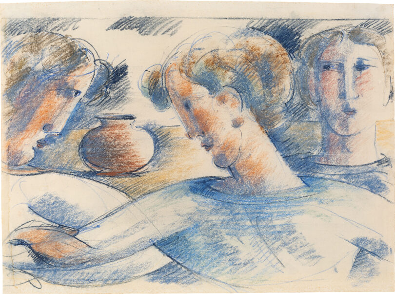 Oskar Schlemmers „Freundesgruppe mit Tisch und Vase“ von 1935, Taxe 120.000 Euro.