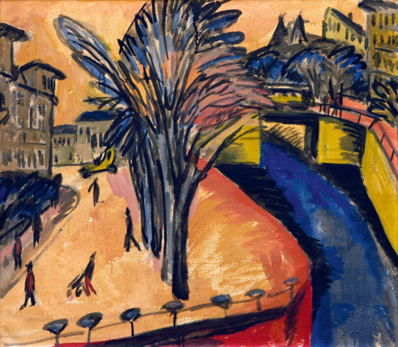 Ernst Ludwig Kirchner: Gelbes Engelufer, Berlin, 1913, Kunsthalle Mannheim.