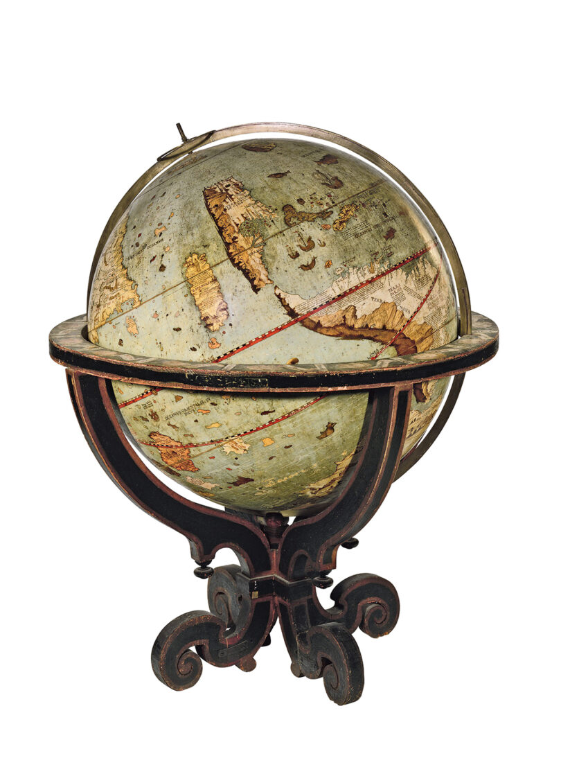 Der Johannes Schöner Globus zeigt die beiden Amerikas nach damaligem Wissensstand, aus dem Jahr 1520