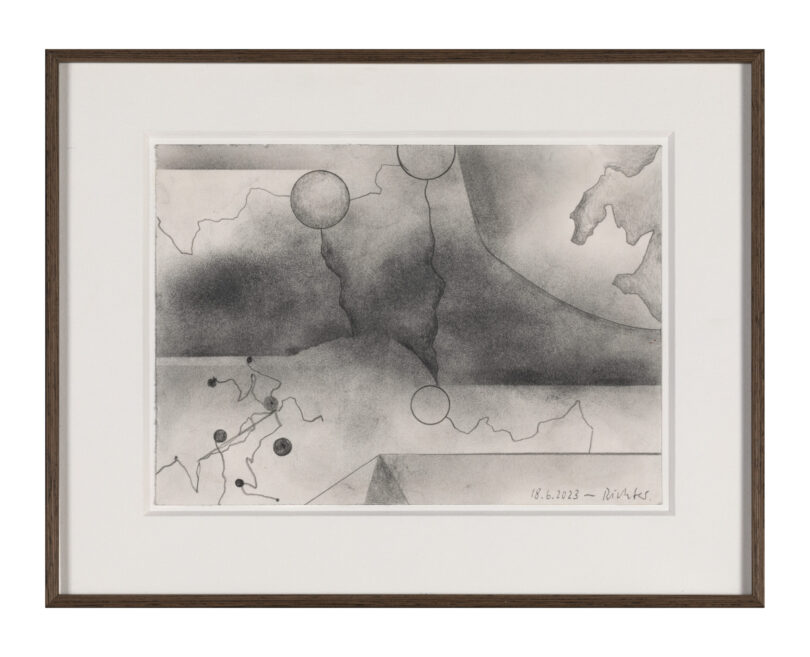 Werk 26 Zeichnungen von Gerhard Richter aus dem Jahr 2023 in der Fondation Louis Vuitton