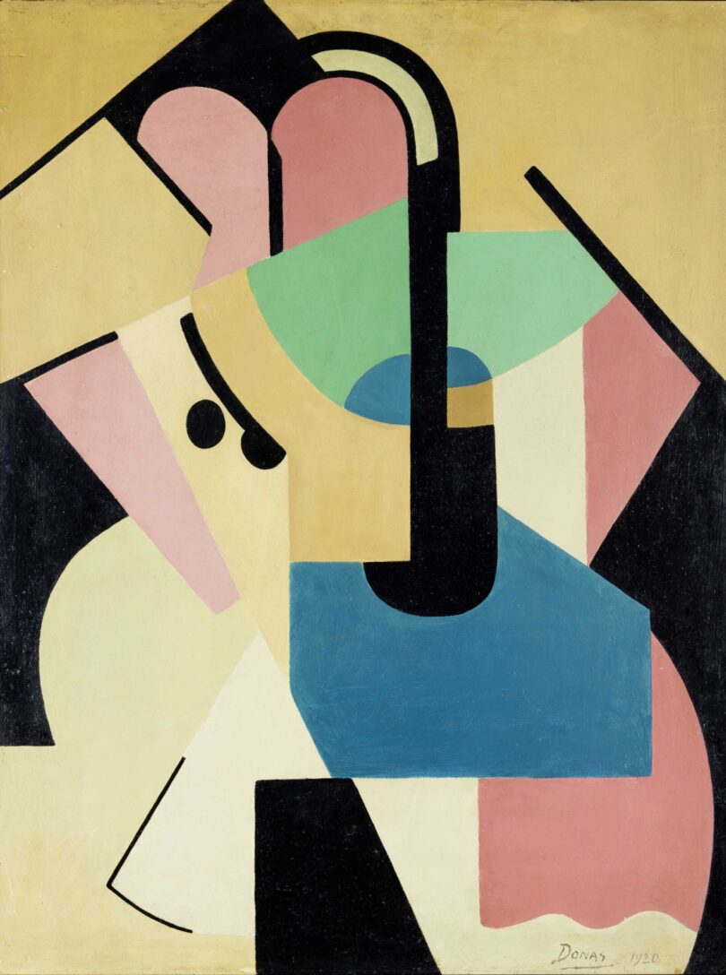 Werk „Abstrakt Composition No. 6“ von Marthe Donas aus dem Jahr 1920.