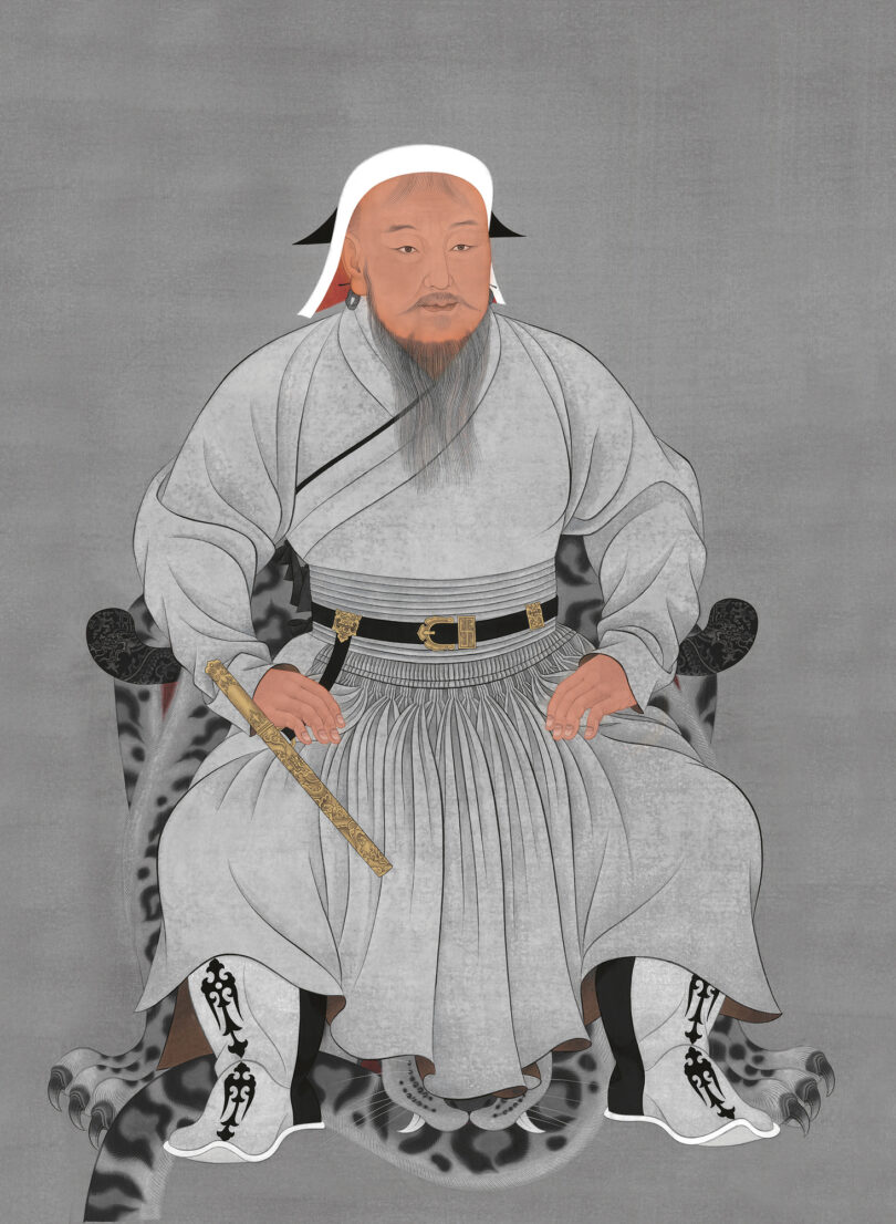 Kunstwerk „Dschingis Khan“ aus dem Jahr 2022 von Sh. Sainzul