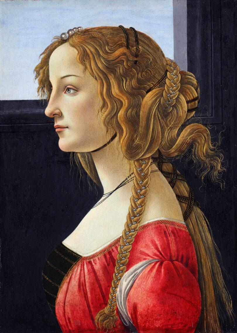 Sandro Botticelli, „Profilbildnis einer jungen Frau“, von 1475-1480