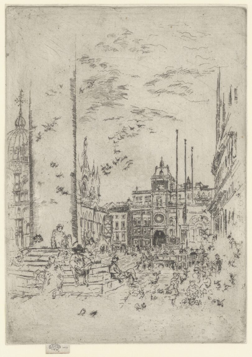 James McNeill Whistler, „The Piazzetta“, von 1879/1880